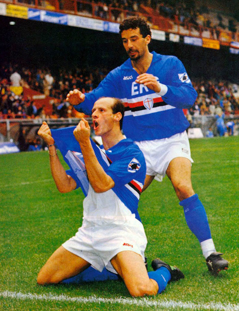 Attilio Lombardo og Gianluca Vialli.