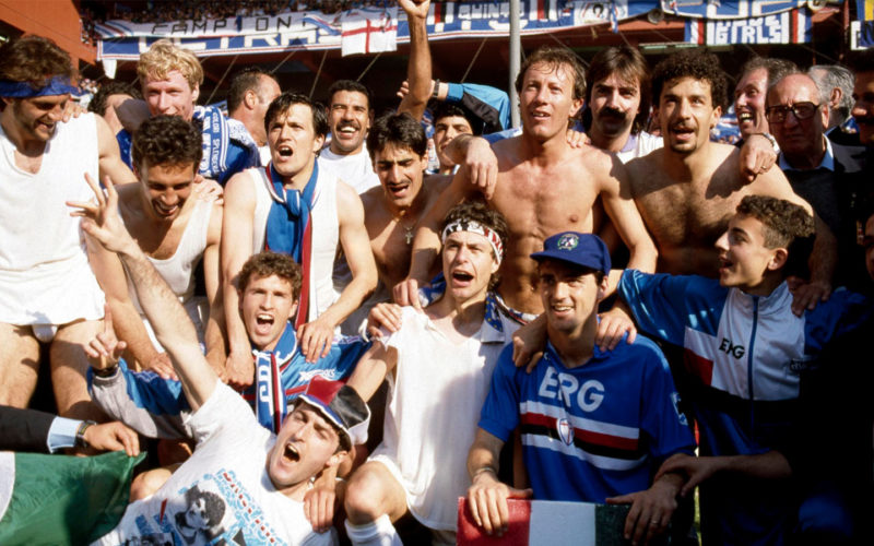 Sampdoria-laget som slo Lecce i 1991 og sikret Scudettoen.